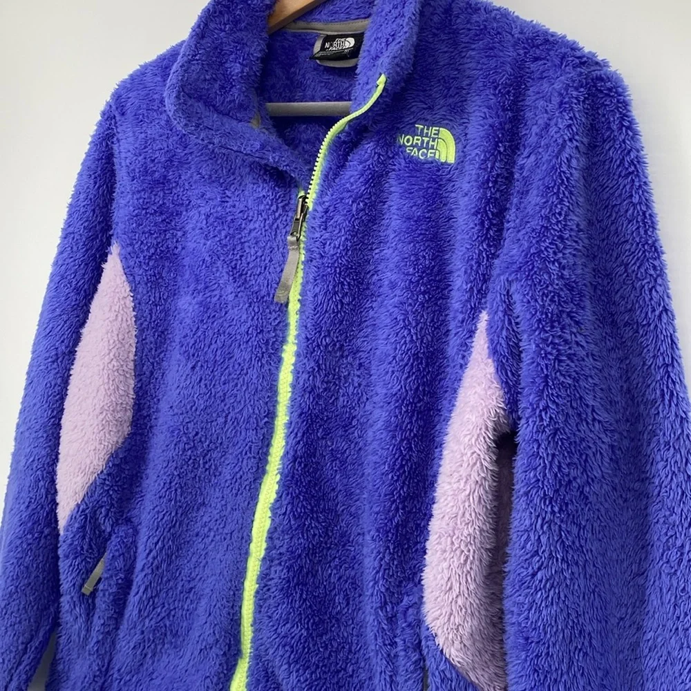 The North Face Girls Fuzzy Teddy Bear Full Zip Jacket Coat‎ Size XL (18)